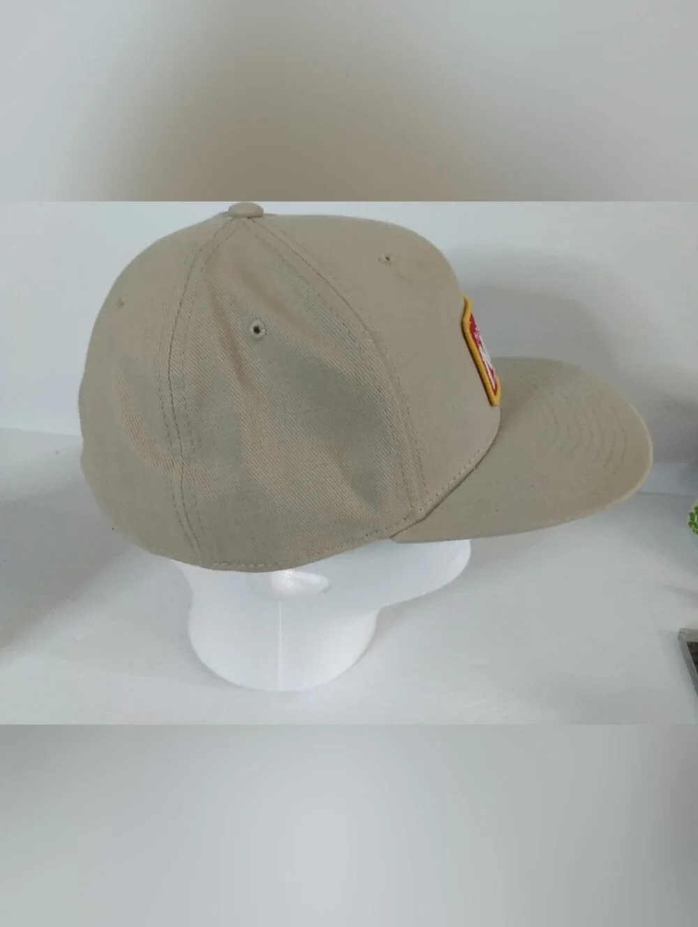Original NEFF Co Snapback Hat Tan w/ Patch Beige Adjustable Skater Surfer Cap
